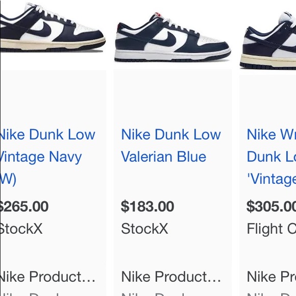 Nike dunk low, midnight navy. These shoes are a 8/10, with the original box. - Picture 6 of 8